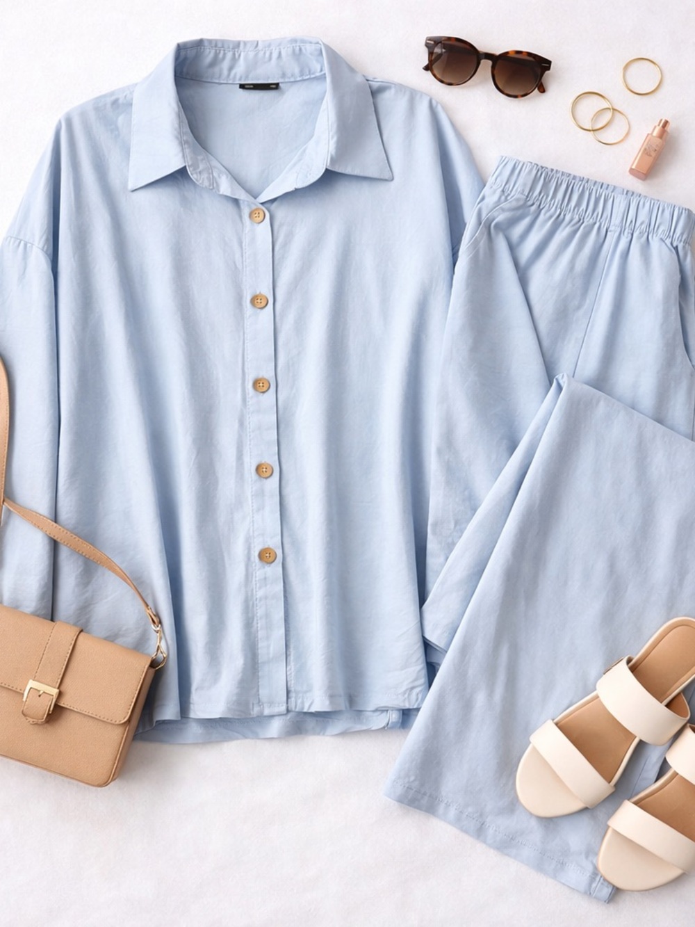 Light Blue Two-Piece  Set - Picture 3 of 3